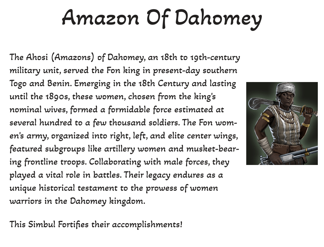 Amazon Of Dahomey - 1